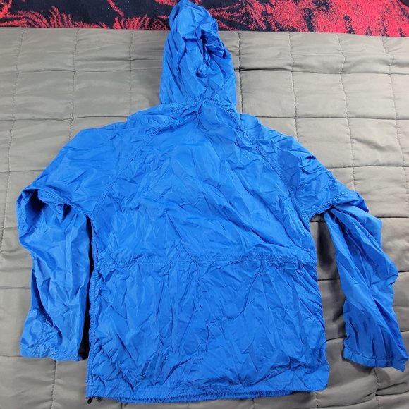 Vintage LL Bean Anorak Adults Medium Blue Windbreaker Jacket Outdoor Made In USA - Picture 2 of 9